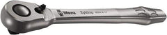 Wera - 1/4" Drive Slim Line Head Quick-Release Ratchet - Satin Finish, 141mm OAL, 76 Gear Teeth, Ergonomic Handle, Reversible Head - All Tool & Supply