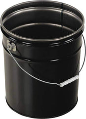 Vestil - 5 Gal Black Steel Pail - 13-3/8" High - All Tool & Supply