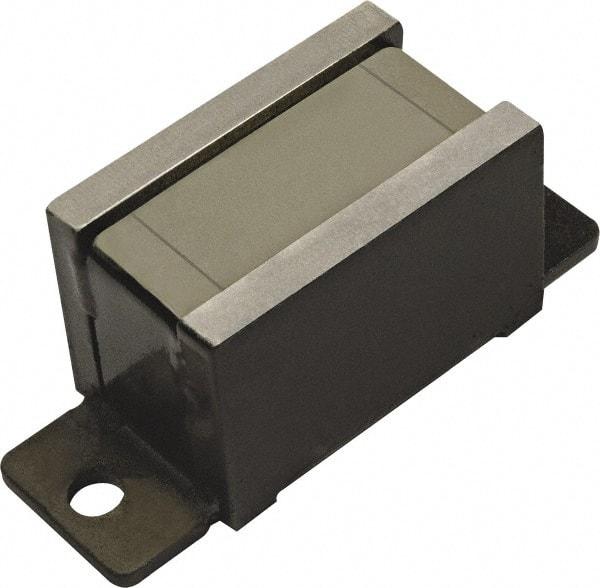 Mag-Mate - 120 Max Pull Force Lb, 3-1/4" Long x 1-1/4" Wide x 1-3/8" Thick, End Mount, Ceramic Fixture Magnet - 480°F Max Operating Temp, Grade 8 Ceramic, Steel Housing - All Tool & Supply