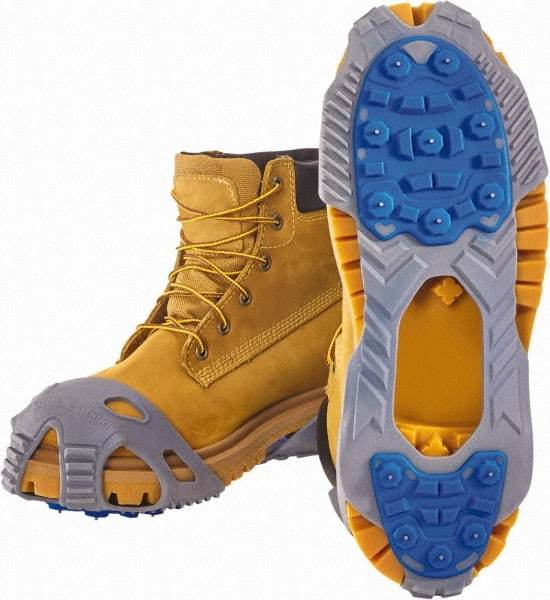 Winter Walking - Size XL, (Women's Size L) Overshoe Cleat - Tungsten Carbide Stud Traction, Gray - All Tool & Supply