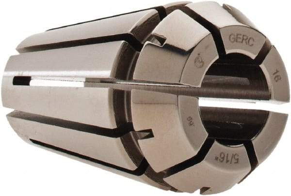 Parlec - 5/16" ER16 Collet - 0.0002" TIR, 1.082" OAL, 0.669" Overall Diam - Exact Industrial Supply