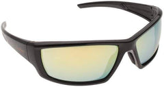 PRO-SAFE - Gold Mirror Lenses, Framed Safety Glasses - Anti-Fog, Scratch Resistant, Size Universal, Wrap Around - All Tool & Supply