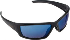 PRO-SAFE - Blue Mirror Lenses, Framed Safety Glasses - Anti-Fog, Scratch Resistant, Size Universal, Wrap Around - All Tool & Supply