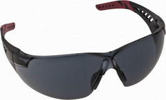 PRO-SAFE - Gray Lenses, Frameless Safety Glasses - Anti-Fog, Scratch Resistant, Size Universal, Wrap Around - All Tool & Supply