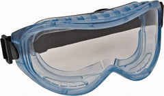 PRO-SAFE - Size Universal, Clear Polycarbonate Anti-Fog & Scratch Resistant Lens, Safety Goggles - Indirect Vent, Light Blue Frame, Over the Glass Style - All Tool & Supply