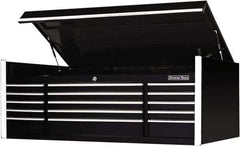 EXTREME TOOLS - 1 Compartment 15 Drawer Top Tool Chest - 72" Wide x 30" Deep x 26-1/4" High, Steel, Black - All Tool & Supply