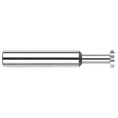 Harvey Tool - 3/8" Cut Diam, 1/8" Cut Width, 3/8" Shank, Straight-Tooth Woodruff Keyseat Cutter - Exact Industrial Supply