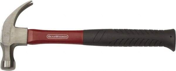 GearWrench - 16 oz Head, Curved Claw Hammer - 12-7/8" OAL, Smooth Face, Fiberglass Handle with Grip - All Tool & Supply