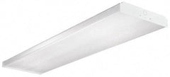 Cooper Lighting - 4 Lamp, 4 Ft. Long, 32 Watt, Surface Mounted, Fluorescent Lamp Wraparound Light Fixture - 120-277 Volt, White, Electronic Ballast - All Tool & Supply