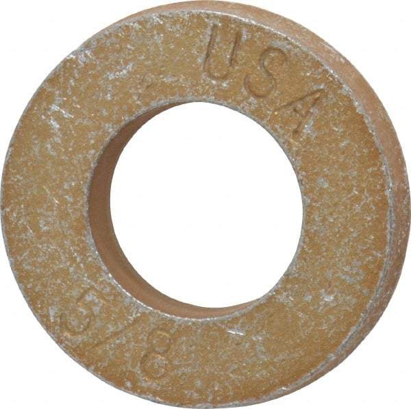 Gibraltar - 5/8" Screw, Alloy Steel Structural Flat Washer - 21/32" ID x 1-5/16" OD, 7/32" Thick, Zinc Yellow Dichromate Finish - All Tool & Supply