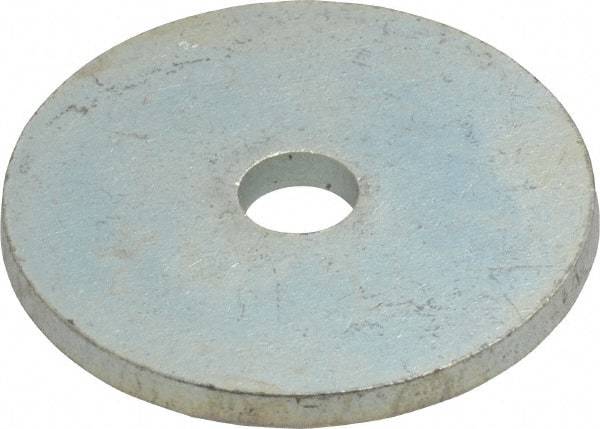 Gibraltar - 1/4" Screw, Steel Fender Flat Washer - 9/32" ID x 1-1/2" OD, 1/8" Thick, Zinc-Plated Finish - All Tool & Supply