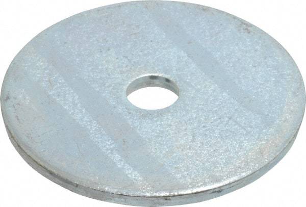 Gibraltar - 5/16" Screw, Steel Fender Flat Washer - 11/32" ID x 2" OD, 1/8" Thick, Zinc-Plated Finish - All Tool & Supply