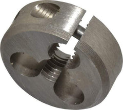 Irwin Hanson - 5/16-24 UNF Thread, 1" Outside Diam Carbon Steel Round Die - 3/8" Thick, Left Hand Thread, Adjustable - Exact Industrial Supply