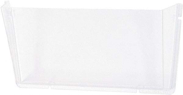 Deflect-o - 14-1/2" Wide x 6-1/2" High x 3" Deep Plastic Wall File - 1 Compartment, Clear - All Tool & Supply