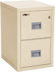 FireKing - 17-3/4" Wide x 27-3/4" High x 22-1/8" Deep, 2 Drawer Vertical File - Steel, Parchment - All Tool & Supply