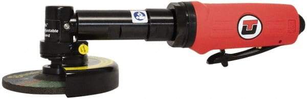 Universal Tool - 4" Wheel Diam, 14,000 RPM, Pneumatic Angle & Disc Grinder - 3/8-24 Spindle, 16 CFM, Rear Exhaust - All Tool & Supply