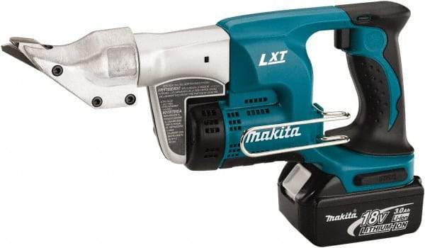 Makita - 2,800 SPM, Pistol Grip Handle, Handheld Cordless Shear - 18 Gauge Cutting Capacity - All Tool & Supply