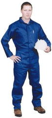 Stanco Safety Products - Size M, Royal Blue, Zipper, Arc Protection Coverall - 38 to 40" Chest, Indura, 7 Pockets, Elastic Waistband, Full Action Back, 2-Way Concealed Zipper - All Tool & Supply