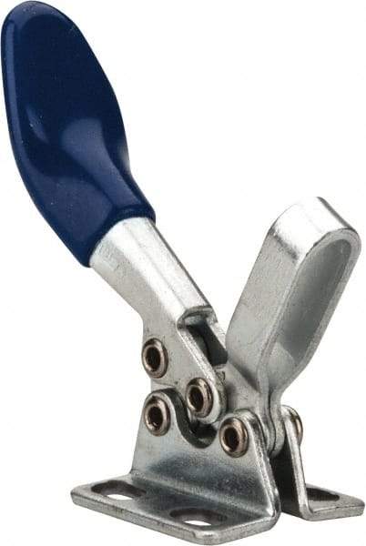 Gibraltar - 60 Lb Holding Capacity, Horizontal Handle, Manual Hold Down Toggle Clamp - 80° Handle Movement, 90° Bar Opening, U-Bar, Flanged Base, Carbon Steel - All Tool & Supply