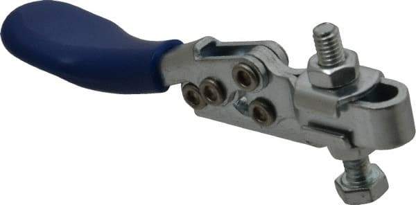 Gibraltar - 60 Lb Holding Capacity, Horizontal Handle, Manual Hold Down Toggle Clamp - 80° Handle Movement, 90° Bar Opening, U-Bar, Left Flanged Base, Carbon Steel - All Tool & Supply