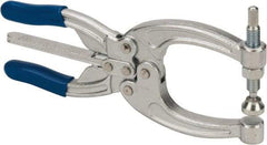 Gibraltar - 700 Lb Load Capacity, 2.72" Throat Depth, 8.5" OAL, Carbon Steel, C Style Plier Clamp - M10x1.5 Spindle, 4.1" Open Throat Height, Blue Handle - All Tool & Supply