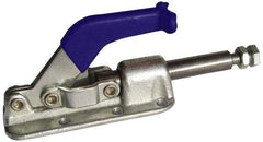 Gibraltar - 2,500 Lb Load Capacity, Flanged Base, Carbon Steel, Standard Straight Line Action Clamp - 6 Mounting Holes, 0.33" Mounting Hole Diam, 0.63" Plunger Diam, Straight Handle - All Tool & Supply