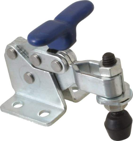 Gibraltar - 350 Lb Holding Capacity, Horizontal Handle, Manual Hold Down Toggle Clamp - 175° Handle Movement, 92° Bar Opening, U-Bar, Flanged Base, Carbon Steel - All Tool & Supply