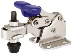 Gibraltar - 150 Lb Holding Capacity, Horizontal Handle, Manual Hold Down Toggle Clamp - 175° Handle Movement, 92° Bar Opening, U-Bar, Flanged Base, Stainless Steel - All Tool & Supply