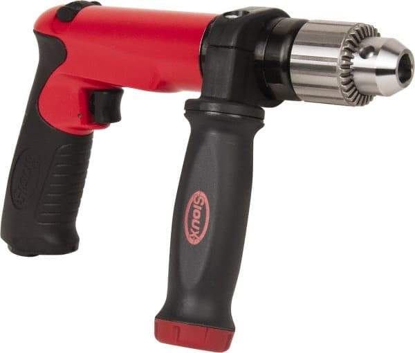 Sioux Tools - 1/2" Reversible Keyed Chuck - Pistol Grip Handle, 700 RPM, 14.16 LPS, 30 CFM, 1 hp - All Tool & Supply