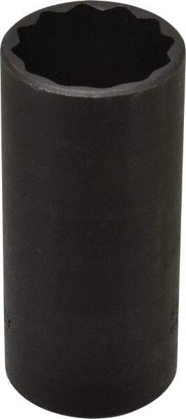 Proto - 1-1/8", 1/2" Drive, Deep Hand Socket - 12 Points, 3-1/4" OAL, Alloy Steel, Black Finish - All Tool & Supply