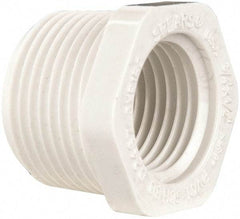 Value Collection - 3/4 x 1/2" PVC Plastic Pipe Bushing - Schedule 40, MIPT x FIPT End Connections - All Tool & Supply