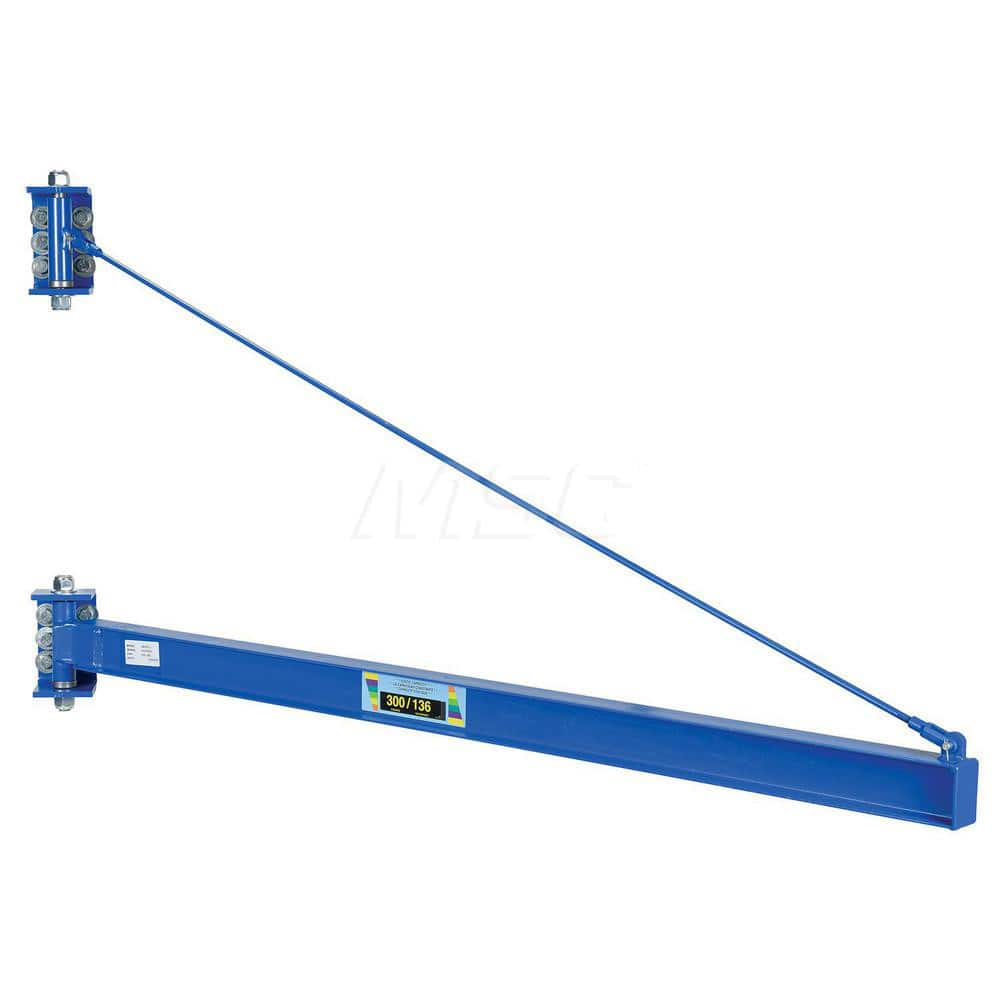 Jib Crane: Wall Mount, 300 lb Limit, 180 ° Rotation Steel