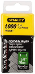 Stanley - 7/16" Wide Galvanized Steel Light Duty Staples - 3/8" Leg Length - All Tool & Supply