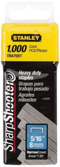 Stanley - 27/64" Wide Galvanized Steel Heavy Duty Power Crown Staples - 5/16" Leg Length - All Tool & Supply