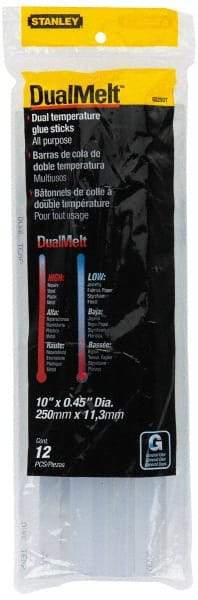 Stanley - 7/16" Diam, 10" Long, Opaque Hot Melt, Low Melt Glue Stick - GS Series - All Tool & Supply