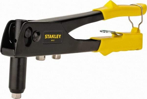 Stanley - Right Angle Head Hand Riveter - 1/8 to 3/16" Rivet Capacity, 10" OAL - All Tool & Supply