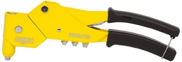 Stanley - Swivel Head Hand Riveter - 3/32 to 3/16" Rivet Capacity, 11-1/2" OAL - All Tool & Supply