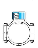 Value Collection - 6 x 3" PVC Plastic Pipe Clamp On Saddle with Viton O-Ring - Schedule 80, Pipe O.D. x SR Fipt End Connections - All Tool & Supply