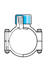 Value Collection - 4 x 1-1/2" CPVC Plastic Pipe Clamp On Saddle with Viton O-Ring - All Tool & Supply