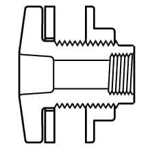 Value Collection - 2-1/2" CPVC Plastic Pipe Tank Adapter - Schedule 80, Soc x Fipt End Connections - All Tool & Supply