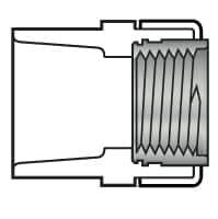 Value Collection - 3/4 x 1/2" PVC Plastic Pipe Female Adapter - Schedule 80, PVC Slip x Brass Fipt End Connections - All Tool & Supply