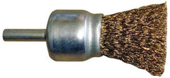 Value Collection - 4" Brush Diam, Flared End Brush - Medium Grade, 1/4" Diam Shank, 15,000 Max RPM - All Tool & Supply