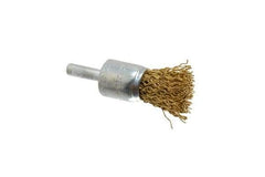 Value Collection - 3/4" Brush Diam, End Brush - Coarse Grade, 1/4" Diam Shank, 20,000 Max RPM - All Tool & Supply