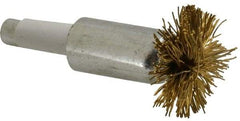 Value Collection - 1" Brush Diam, Flared End Brush - 1/4" Diam Shank, 15,000 Max RPM - All Tool & Supply