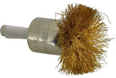 Value Collection - 1-1/2" Brush Diam, Flared End Brush - Fine Grade, 1/4" Diam Shank, 15,000 Max RPM - All Tool & Supply