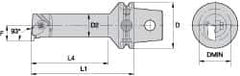 Kennametal - Insert Style NG 3L, 140mm Head Length, Right Hand Cut, Internal Modular Threading Cutting Unit Head - System Size KM63, 22mm Center to Cutting Edge, Series Top Notch - All Tool & Supply