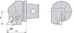 Kennametal - Insert Style LT 16ER, 35mm Head Length, Right Hand Cut, External Modular Threading Cutting Unit Head - System Size KM32, 22mm Center to Cutting Edge, Series LT Threading - All Tool & Supply