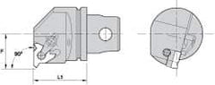 Kennametal - Insert Style LT 16ER, 35mm Head Length, Left Hand Cut, External Modular Threading Cutting Unit Head - System Size KM32, 22mm Center to Cutting Edge, Series LT Threading - All Tool & Supply