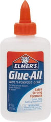 Elmer's - 4 oz Bottle White All Purpose Glue - 5 min Working Time, Bonds to Ceramic, Fabric, Leather, Paper & Wood - All Tool & Supply