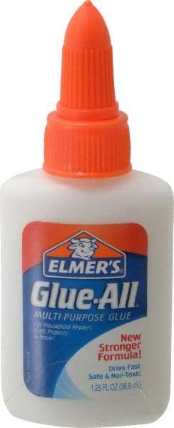 Elmer's - 0.25 oz Bottle White All Purpose Glue - 5 min Working Time, Bonds to Ceramic, Fabric, Leather, Paper & Wood - All Tool & Supply